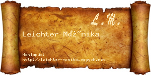 Leichter Mónika névjegykártya
